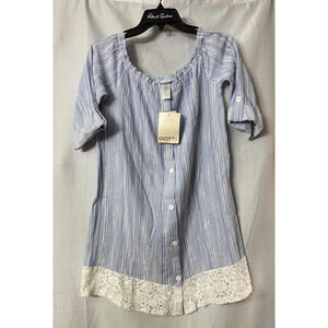 NWT‎ Dotti Paradise Point Womens Casual Elbow Length Shirt Dress Top Size Small